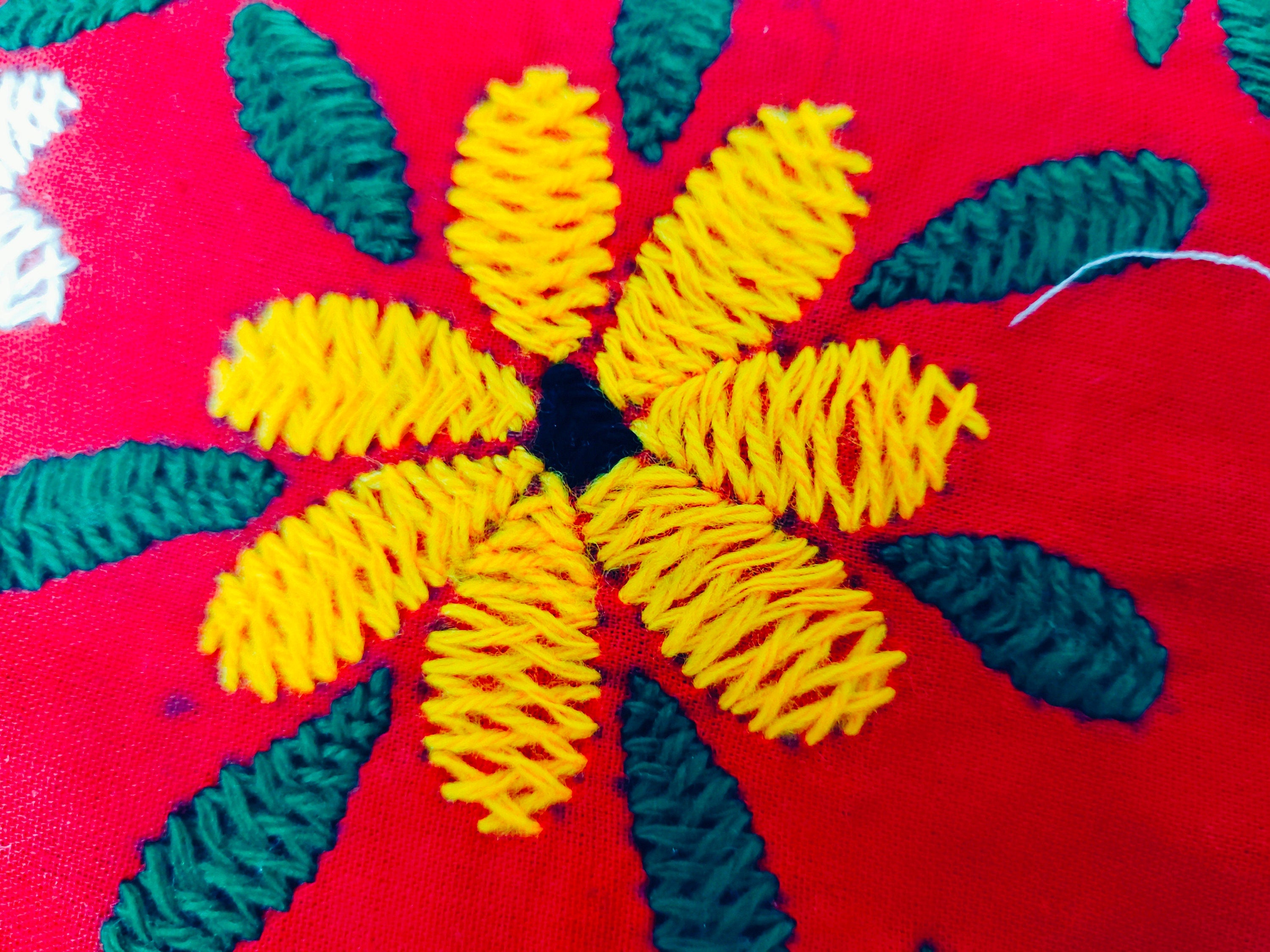 Cotton Red White Applique Embroidered Handmade Queen Size Bedsheet With Two Matching Pillow Covers Pack Of 1 Indian Style Bedsheet Bohemian