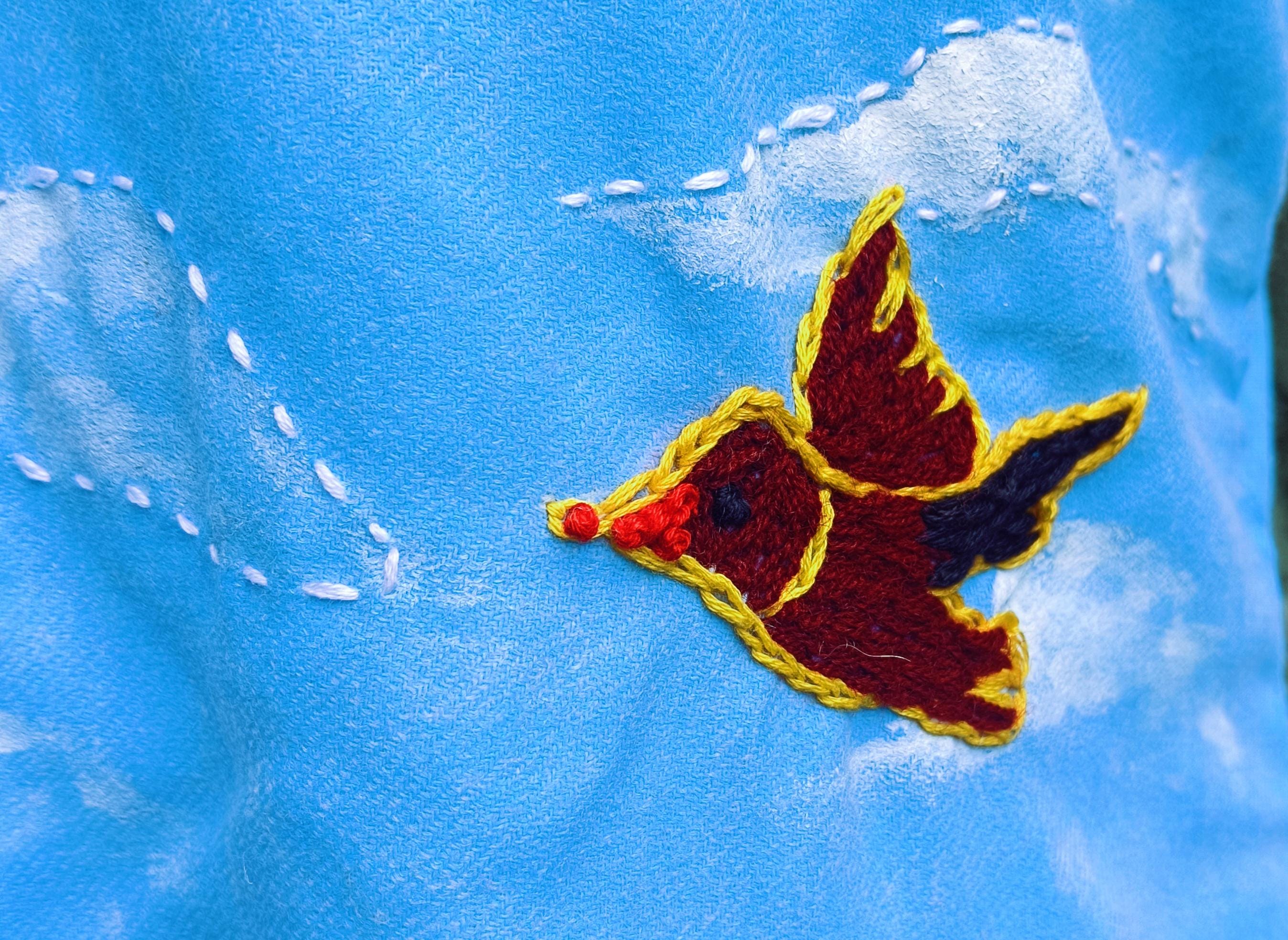 Pure White Sky Blue Pashmina Dress Handmade Pure wool floral embroidery Vintage One and Only Pure Pashmina Woollen Dress Colourful Garden