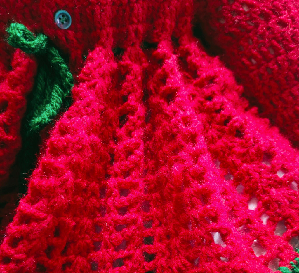 Handmade Woollen Red Green Crochet Dress For kids With Woollen Matching Beanie/Cap And Woollen Shoes Christmas Dress Christmas Party Winter