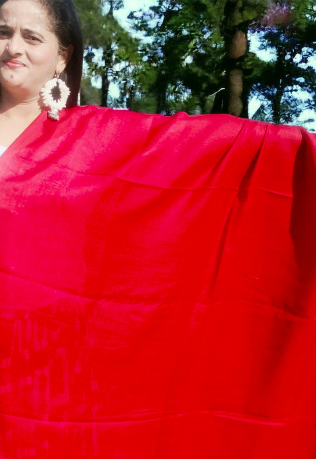 Red Semi Pashmina Woollen Shawl Scarf Cashmere Neck Warmer Travel Blanket Scarf Packable Lightweight Gift for Her Shoulder Warmer