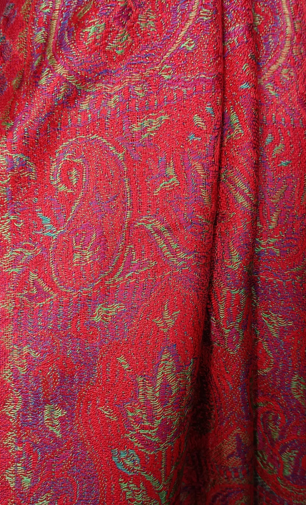 Orange Red Hand Embroidered Cashmere Pashmina Stoll/Shawl Winter Outfit Kashmiri Shawl Kashmiri Stole Soft Touch Lightweight Gift for her