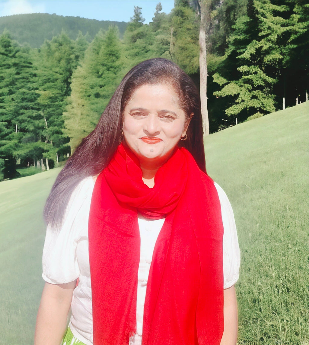 Red Semi Pashmina Woollen Shawl Scarf Cashmere Neck Warmer Travel Blanket Scarf Packable Lightweight Gift for Her Shoulder Warmer