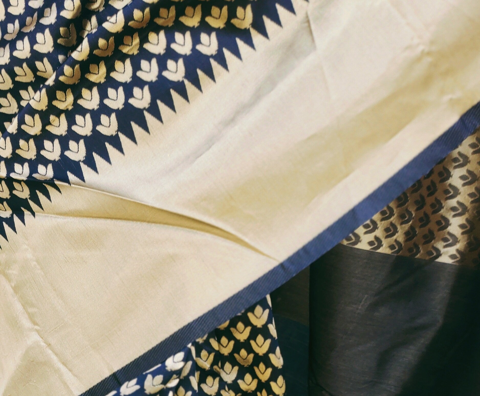 Black Golden Kanjeevaram Silk Saree Black Silk Unstitched Blouse Piece Intricate Zari Work Regal Look Limited Edition Statement Piece