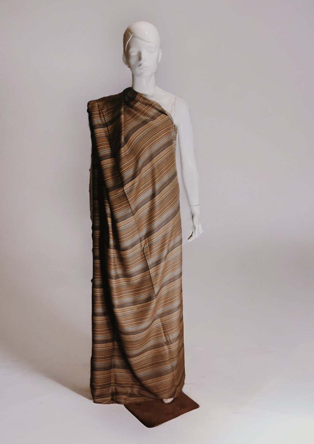 Brown Grey 100 % Cashmere Pashmina Luxurious Reversible Hand woven unisex Shawl Scarf Travel Blanket Vintage Winter Outfit Lightweight Soft
