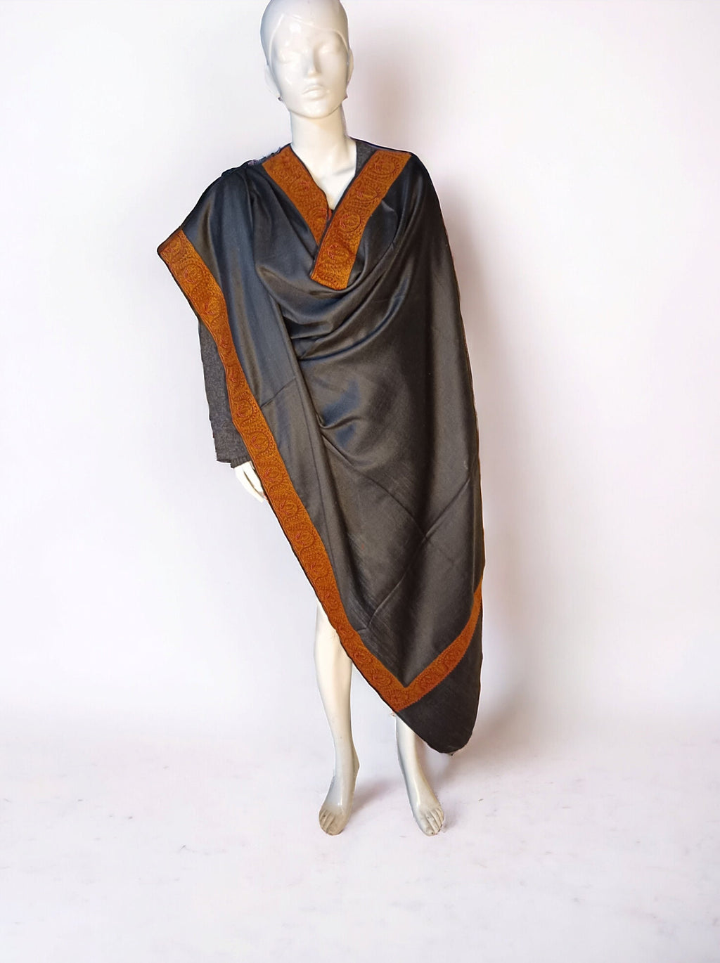 Black Brown 100% Cashmere Pashmina Luxurious Hand woven Shawl Lightweight Soft Touch Neck Warmer Shoulder Warmer Scarf Travel Blanket Winter