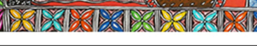 Mithila Madhubani Handpainted Wall Painting Wall Decor Featuring Peacock Floral Design With Black Wooden Frame Canvas Paintaing Rare To Find