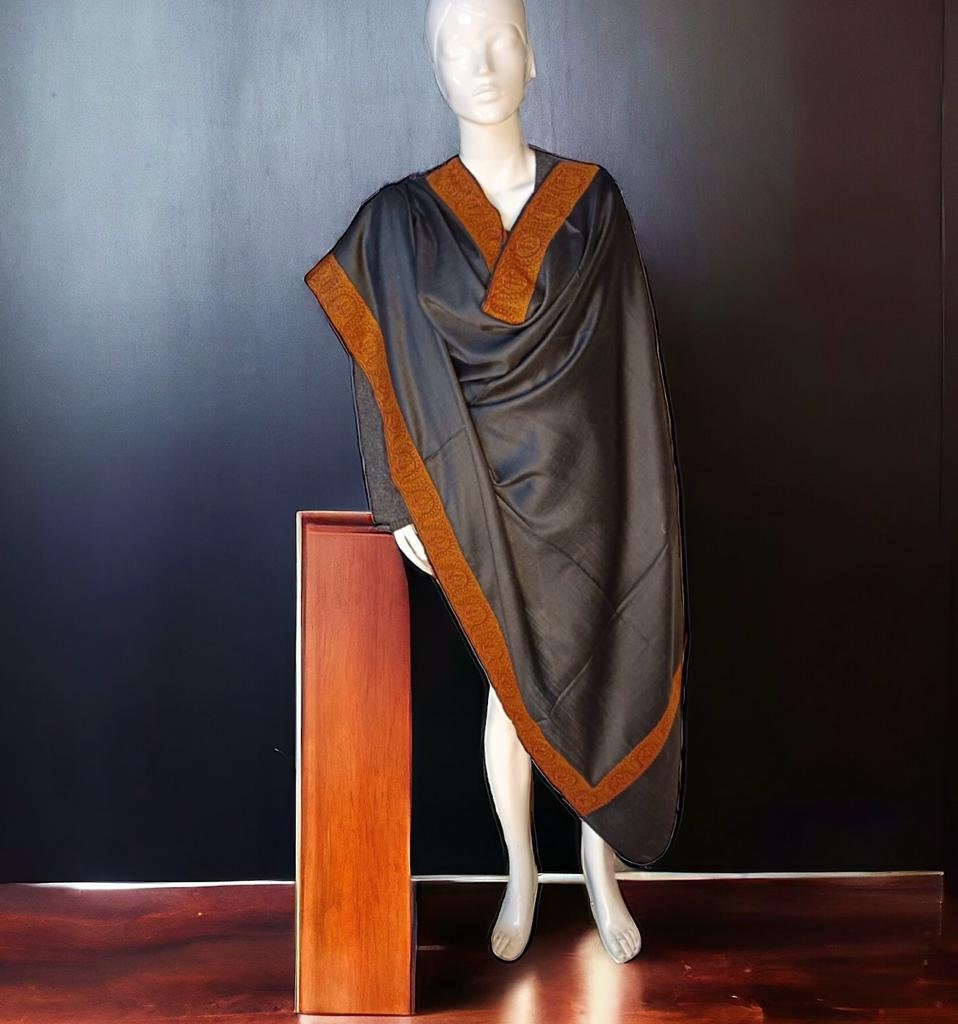 Black Brown 100% Cashmere Pashmina Luxurious Hand woven Shawl Lightweight Soft Touch Neck Warmer Shoulder Warmer Scarf Travel Blanket Winter