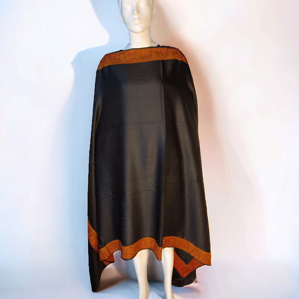 Black Brown 100% Cashmere Pashmina Luxurious Hand woven Shawl Lightweight Soft Touch Neck Warmer Shoulder Warmer Scarf Travel Blanket Winter