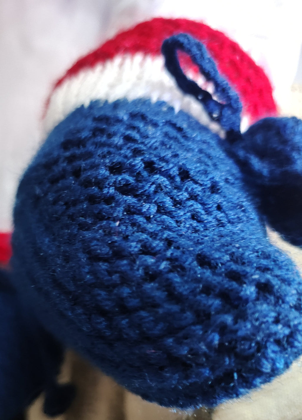 100% Wool Handmade Blue Red White Sweater Beanie / Cap Socks For Boys And Girls Winter Outfit Comfortable Sweater Soft Wool Purely Handmade