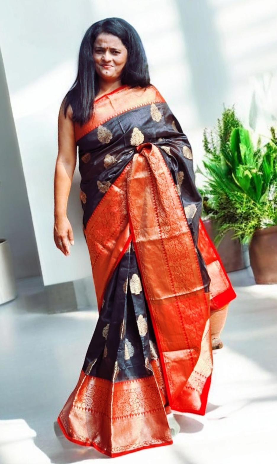 Red Black Silk Saree Zardozi Border Zardozi Work All Over Saree With Unstitched Red Silk Zardozi Border Blouse Women Wear Wedding Wear