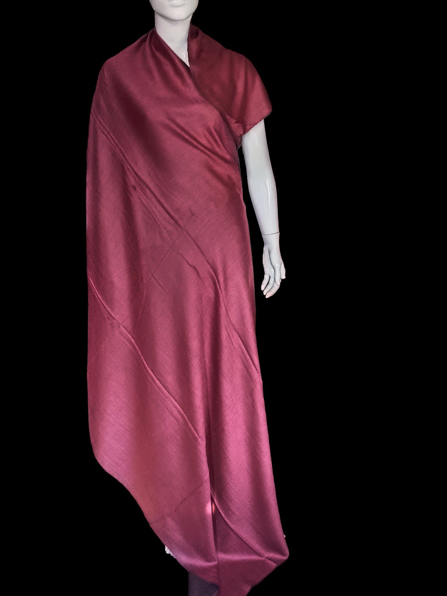 Pure Cashmere Pashmina Luxurious Pink brown Reversible Hand woven shawl 100% Cashmere /Pashmina Lightweight Luxurious Shawl neck warmer