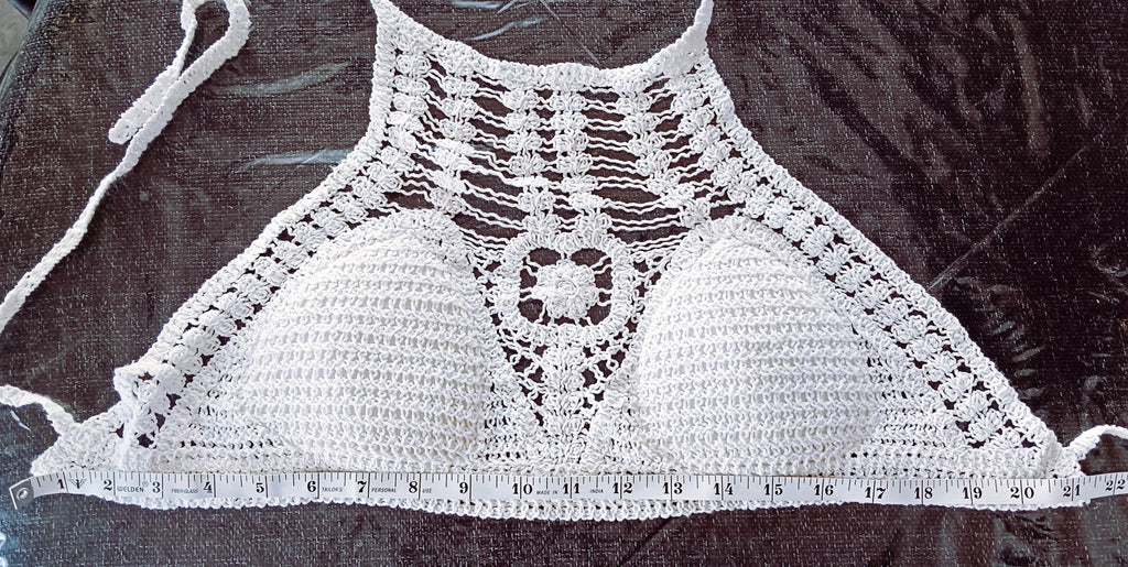 Women White Cotton Padded Top Bralette Elegant Cut Off Knot Style Sleeveless Cut Ideal For Warm Weather Beach Wear Surfer Wear Backless