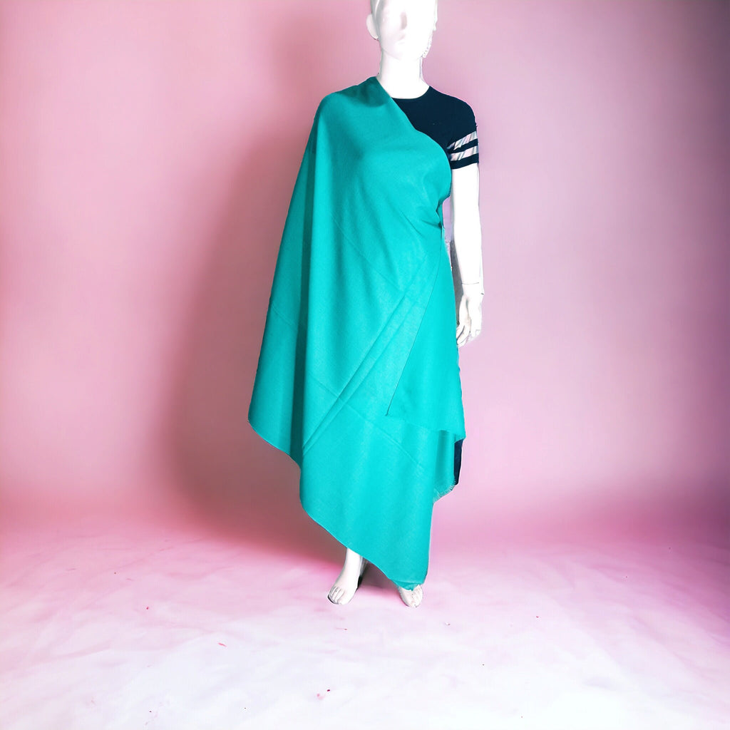 Sea Green/Turquoise 100 % Cashmere Pashmina Luxurious Hand woven Soft Shawl/Scarf Touch Lightweight Travel Blanket Vintage Winter Outfit