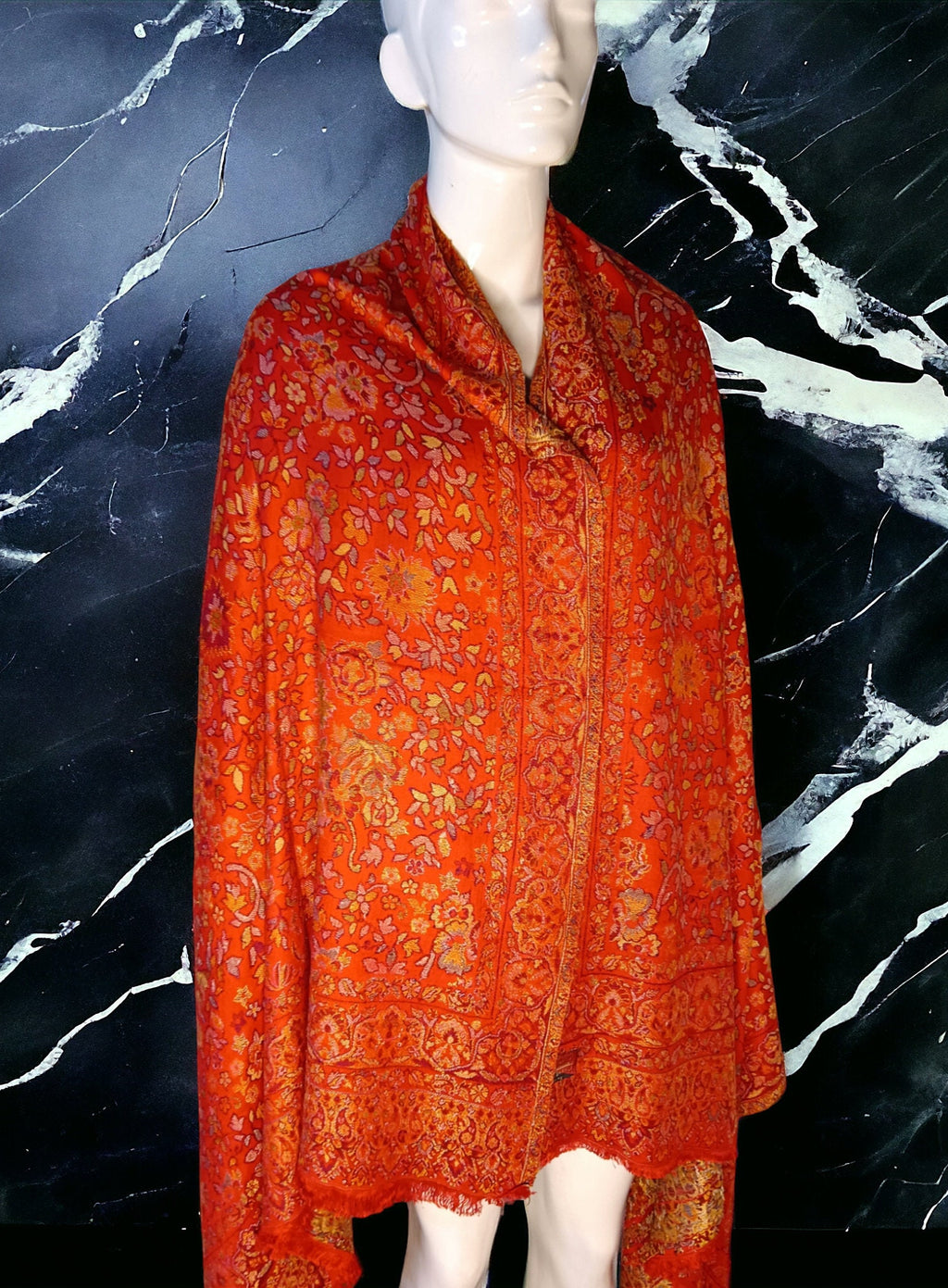 Red kani weave cashmere shawl scarf neck warmer shoulder Warmer travel blanket vintage winter outfit wedding cashmere shawl kani shawl