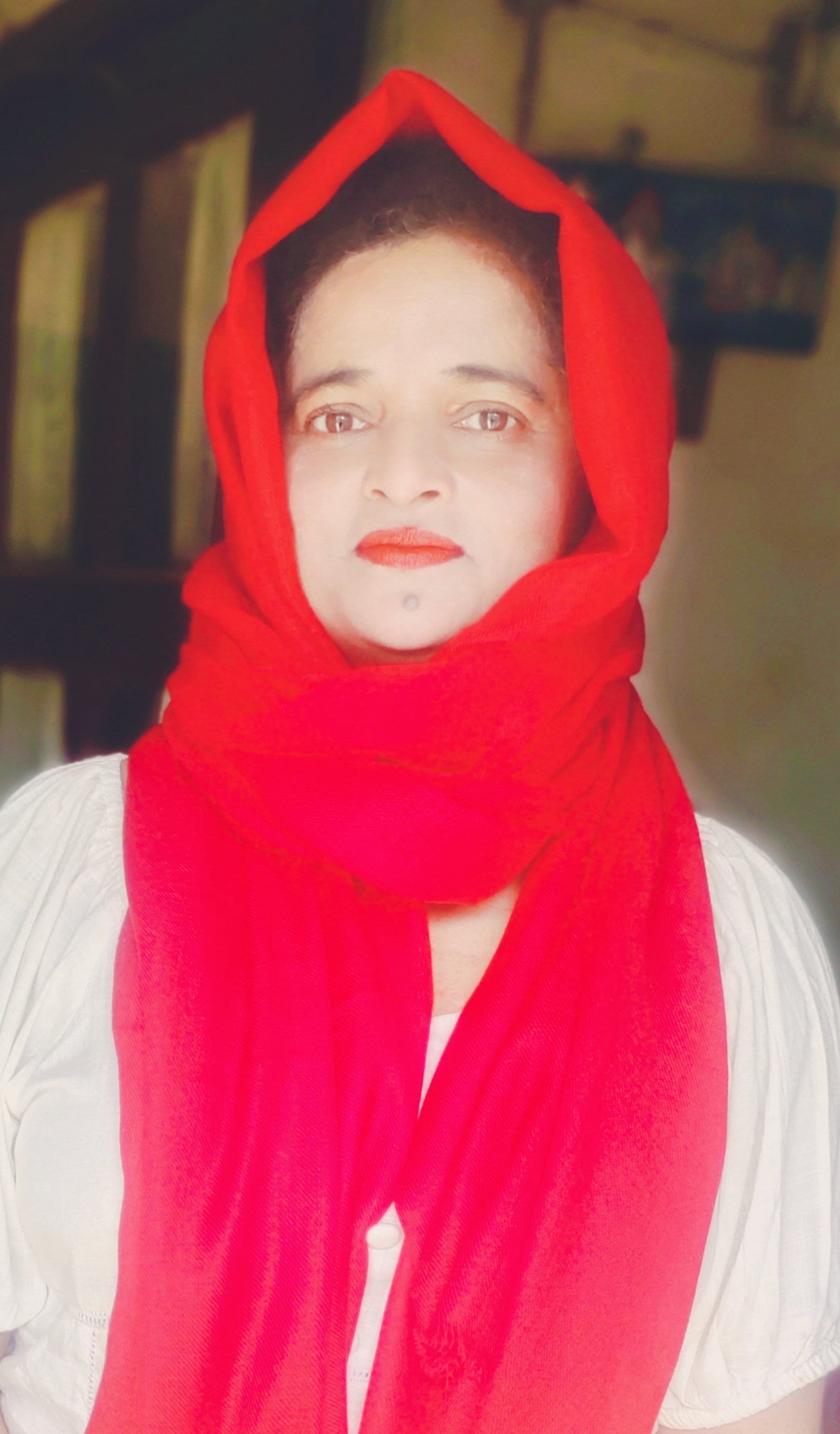 Red Semi Pashmina Woollen Shawl Scarf Cashmere Neck Warmer Travel Blanket Scarf Packable Lightweight Gift for Her Shoulder Warmer