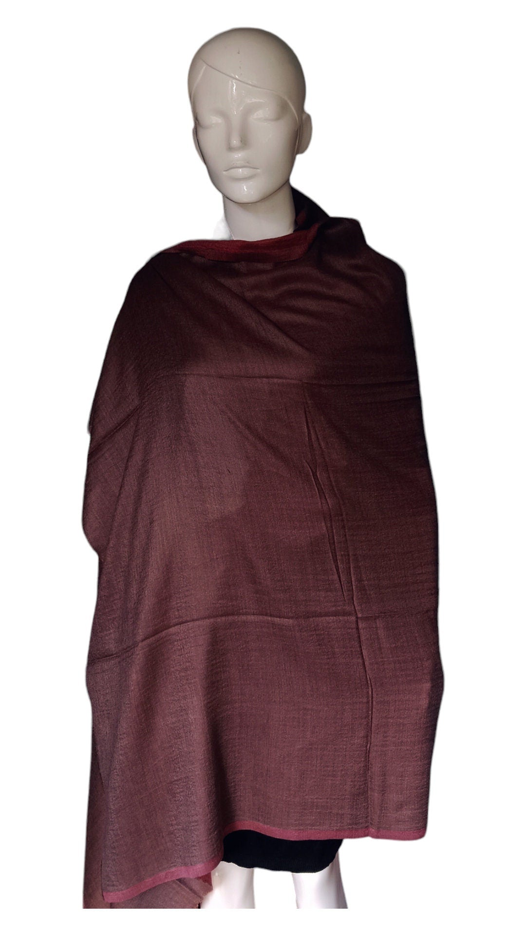 Pure Cashmere Pashmina Luxurious Pink brown Reversible Hand woven shawl 100% Cashmere /Pashmina Lightweight Luxurious Shawl neck warmer