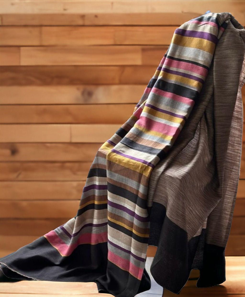 Multicolour Unisex 100% Cashmere Pashmina Shawl/Scraf/Travel Blanket Luxurious Hand Woven Kashmiri Winter Outfit Lightweight Soft Touch