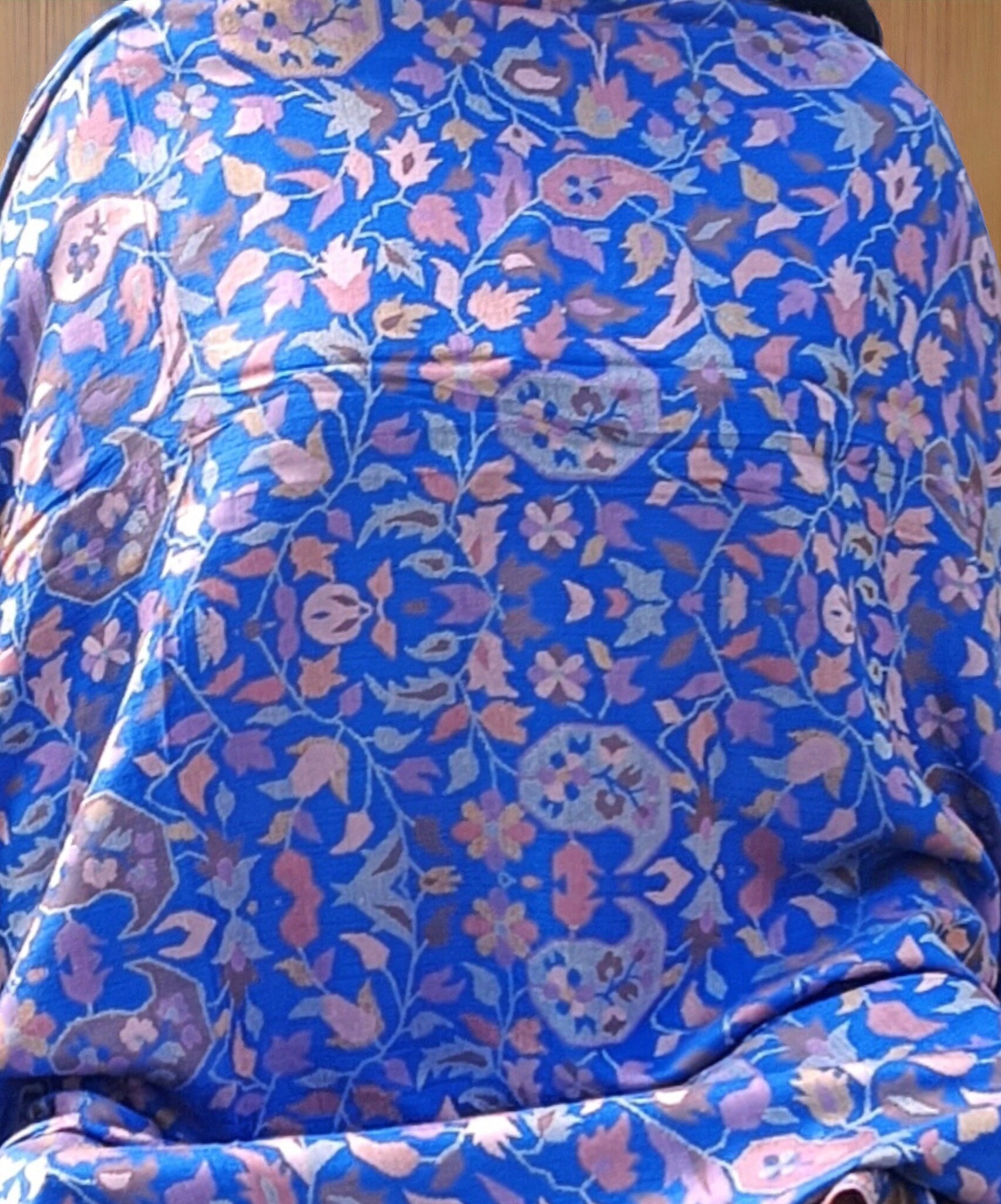 Blue Kani Weave 100% Pashmina Cashmere  Luxurious Shawl/Scarf Travel Blanket Vintage Shawl Winter Pashmina outfit neck warmer Glamorous