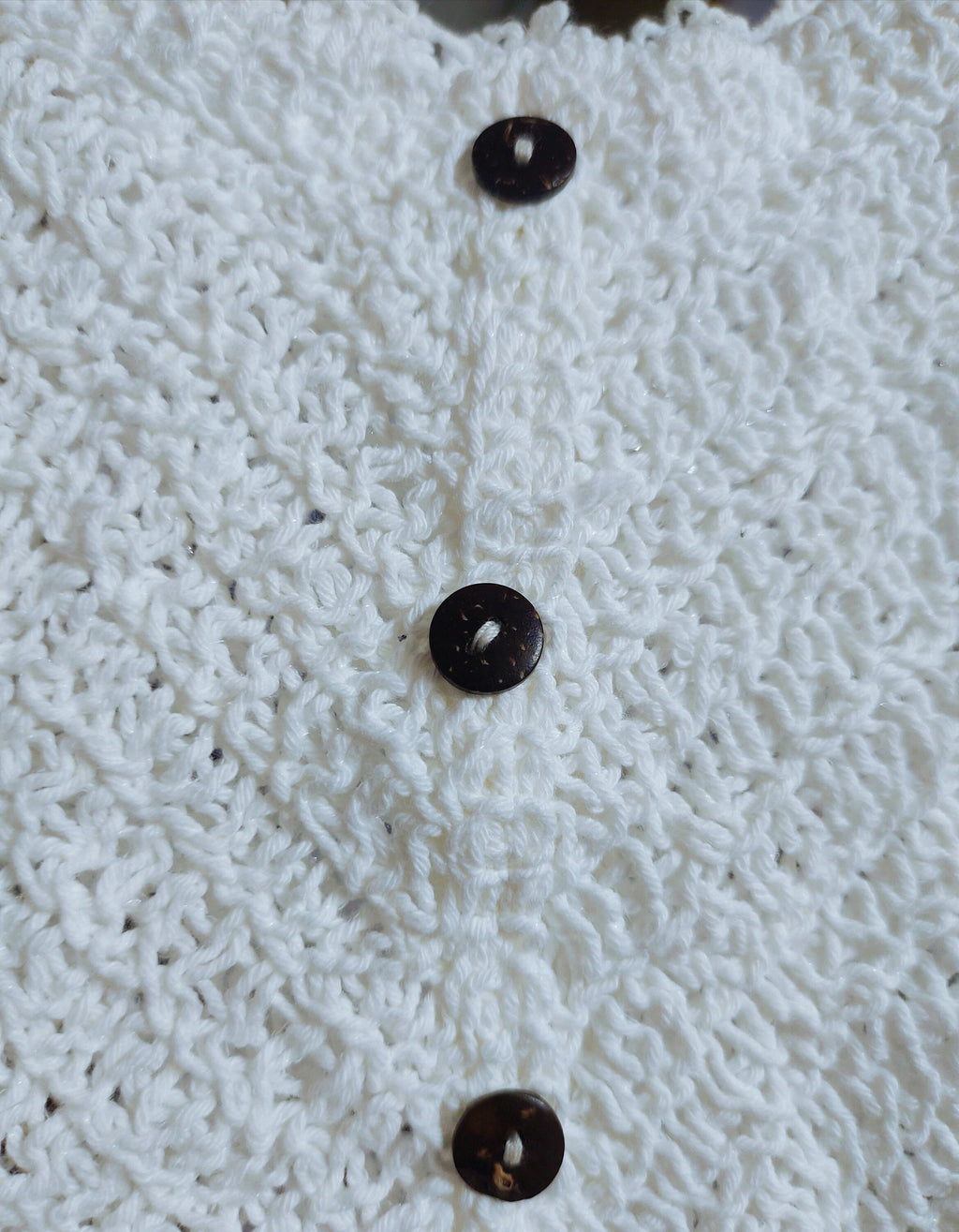 White Cotton Crochet Tank Top Hand Made Sleeveless Pattern Casual Summer Attire Beach Outfit Gift for Her Modern Look Buttoned Pull Over