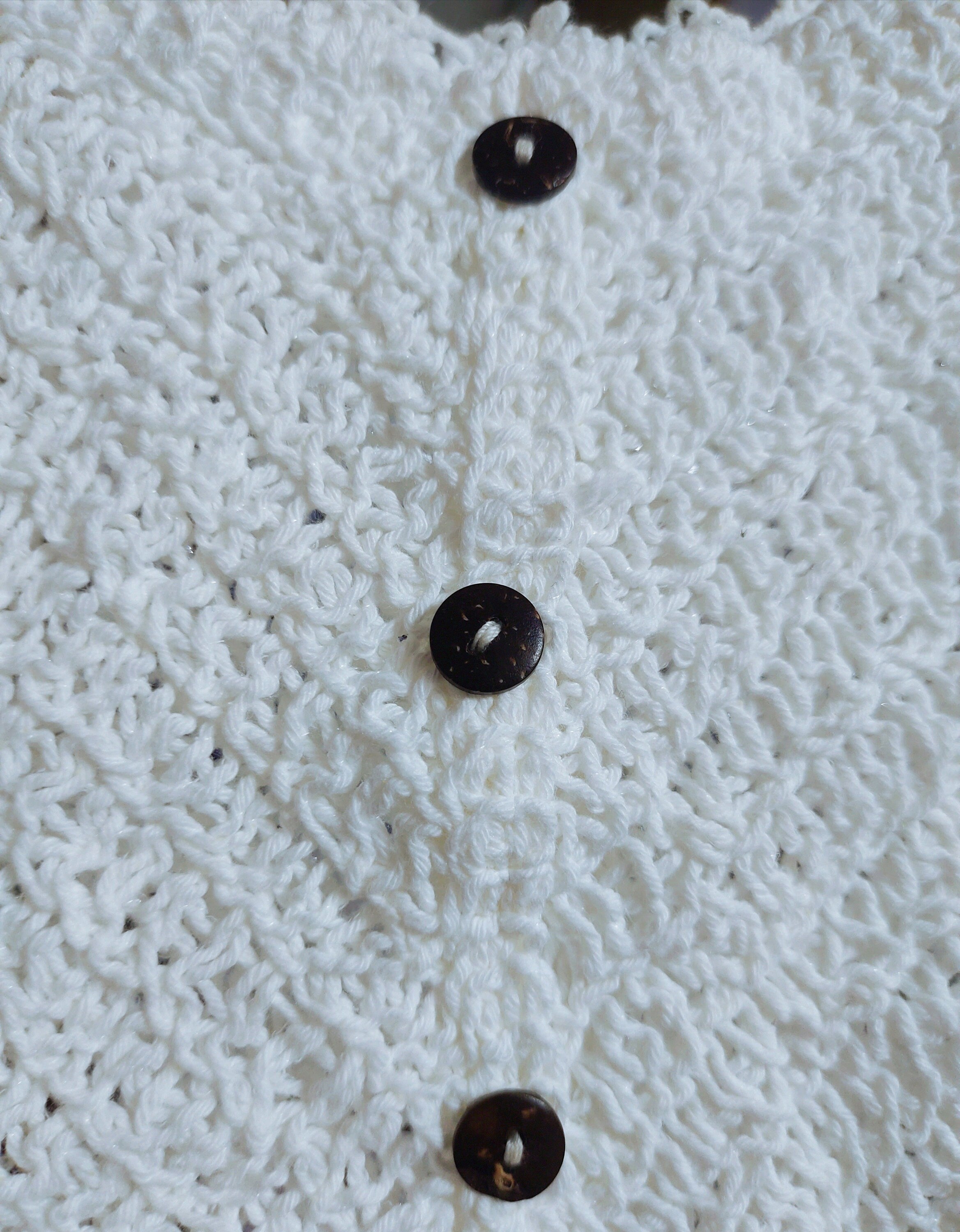 White Cotton Crochet Tank Top Hand Made Sleeveless Pattern Casual Summer Attire Beach Outfit Gift for Her Modern Look Buttoned Pull Over