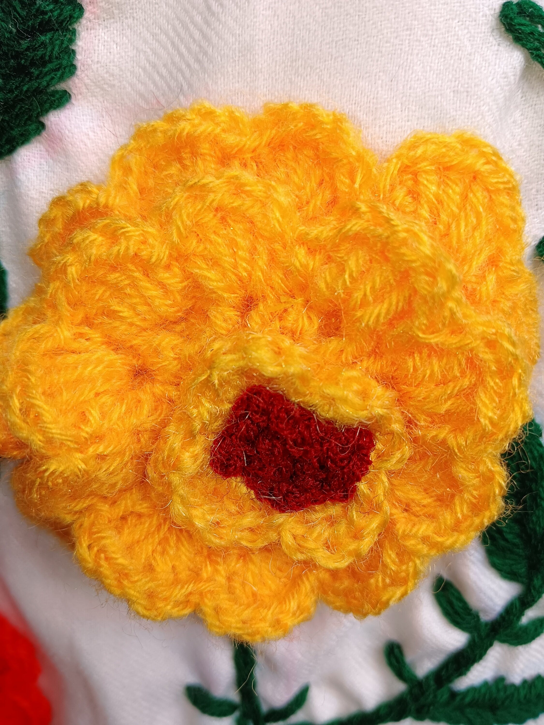 Pure White Pashmina Dress With Handmade Pure wool floral embroidery Vintage One and Only Pure Pashmina Woollen Dress Colourful Garden