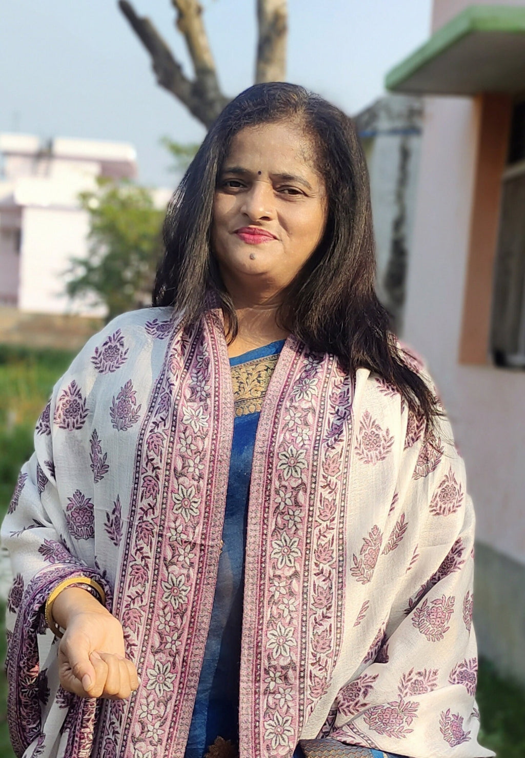 White Lavender 100% Cashmere Pashmina Hand Woven Shawl Neck Warmer Lightweight Soft Material Pure Cashmere Luxurious Shawl Shoulder Warmer