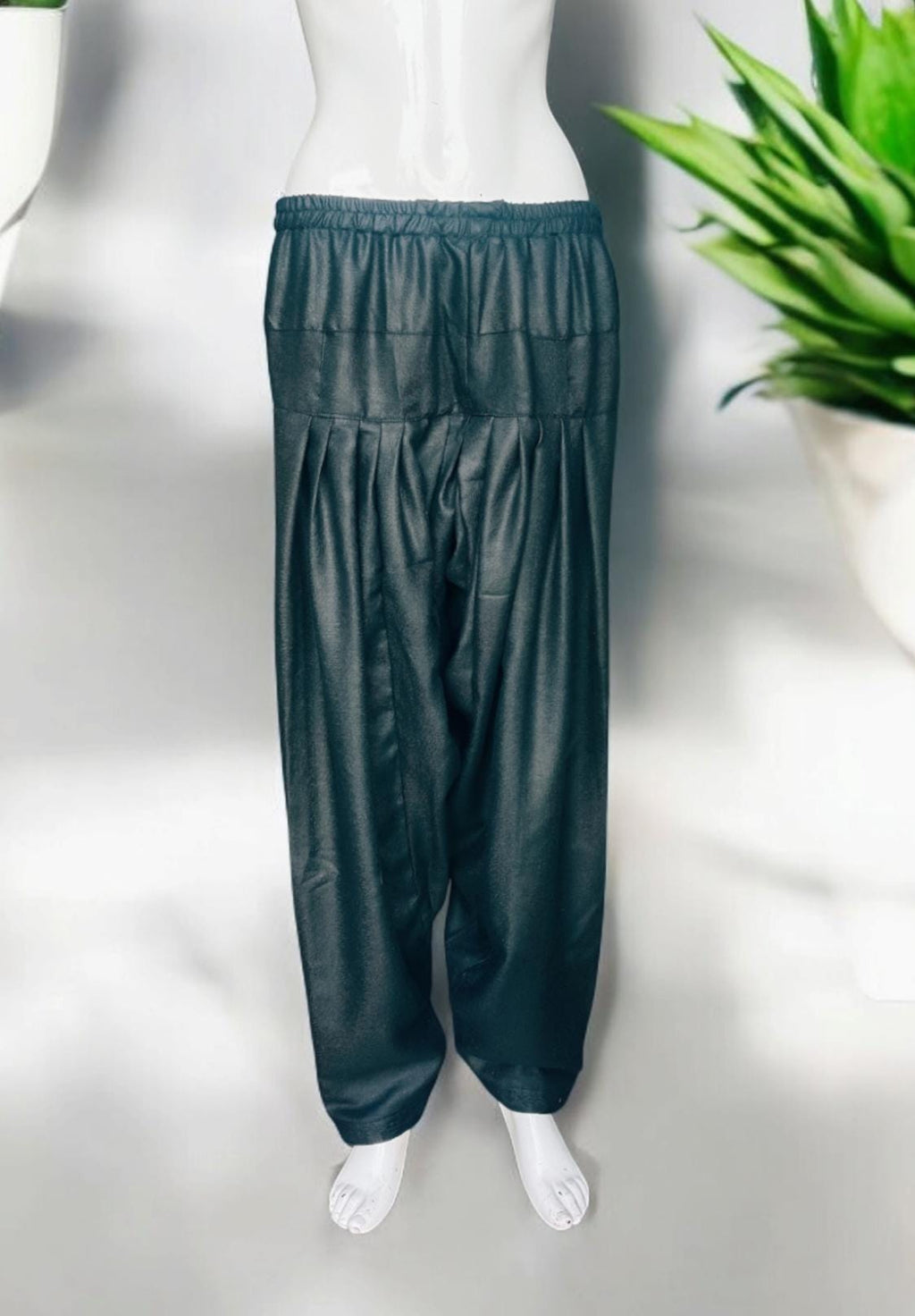 A Set of 2 Pieces Black Cashmere Floral Embroidered Salwar Black cashmere Semi Patiala Handcrafted Winter Outfit Stitched Suit Pakistani