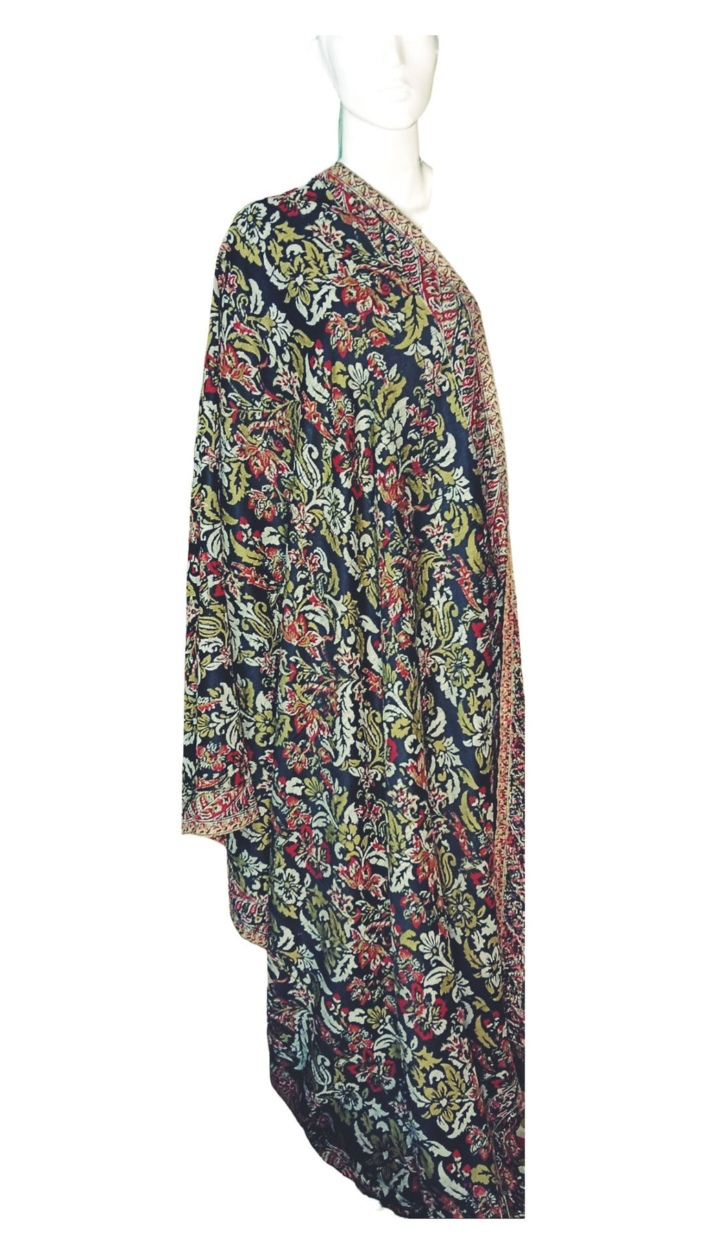 Black kani weave 100 % Cashmere Pashmina Luxurious Cashmere shawl/Scarf Vintage neck warmer shoulder Warmer travel blanket Winter outfit